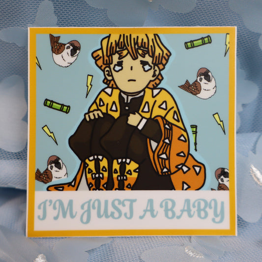 I'm Just A Baby: Zenitsu Sticker