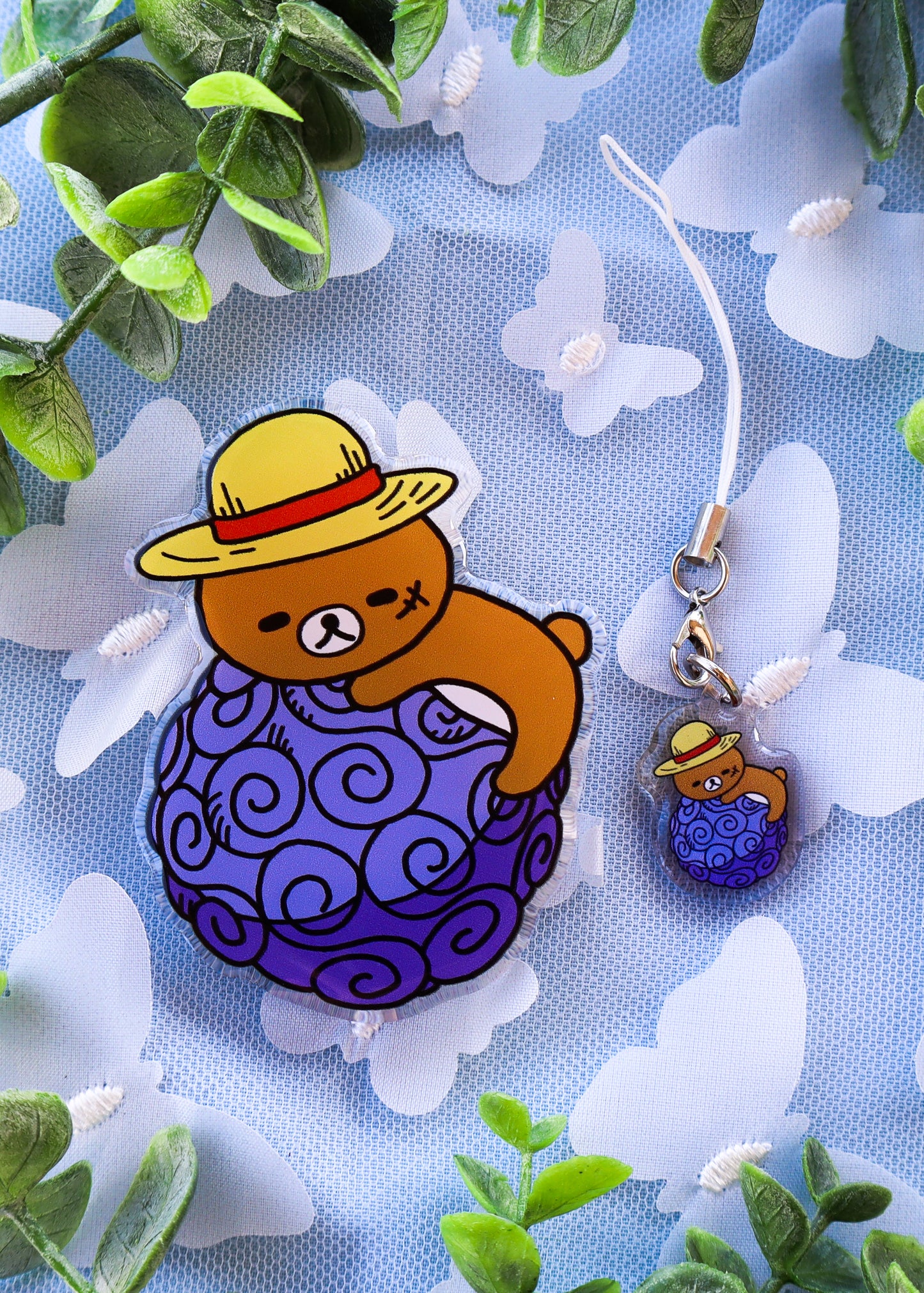 Rilakkuma X Luffy Phone Charm & Grip Combo
