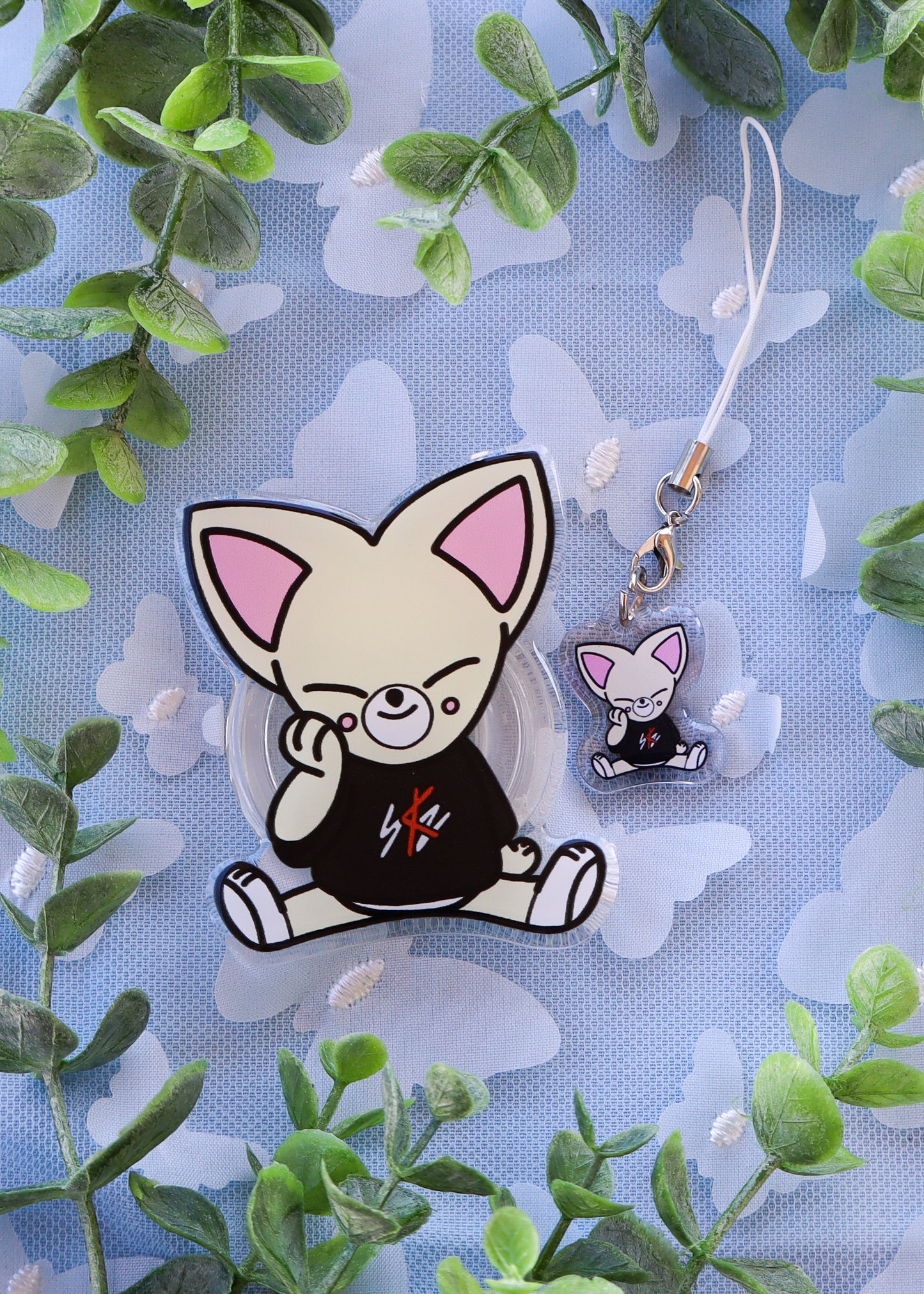 Skzoo FoxI.NY Phone Charm & Grip Combo