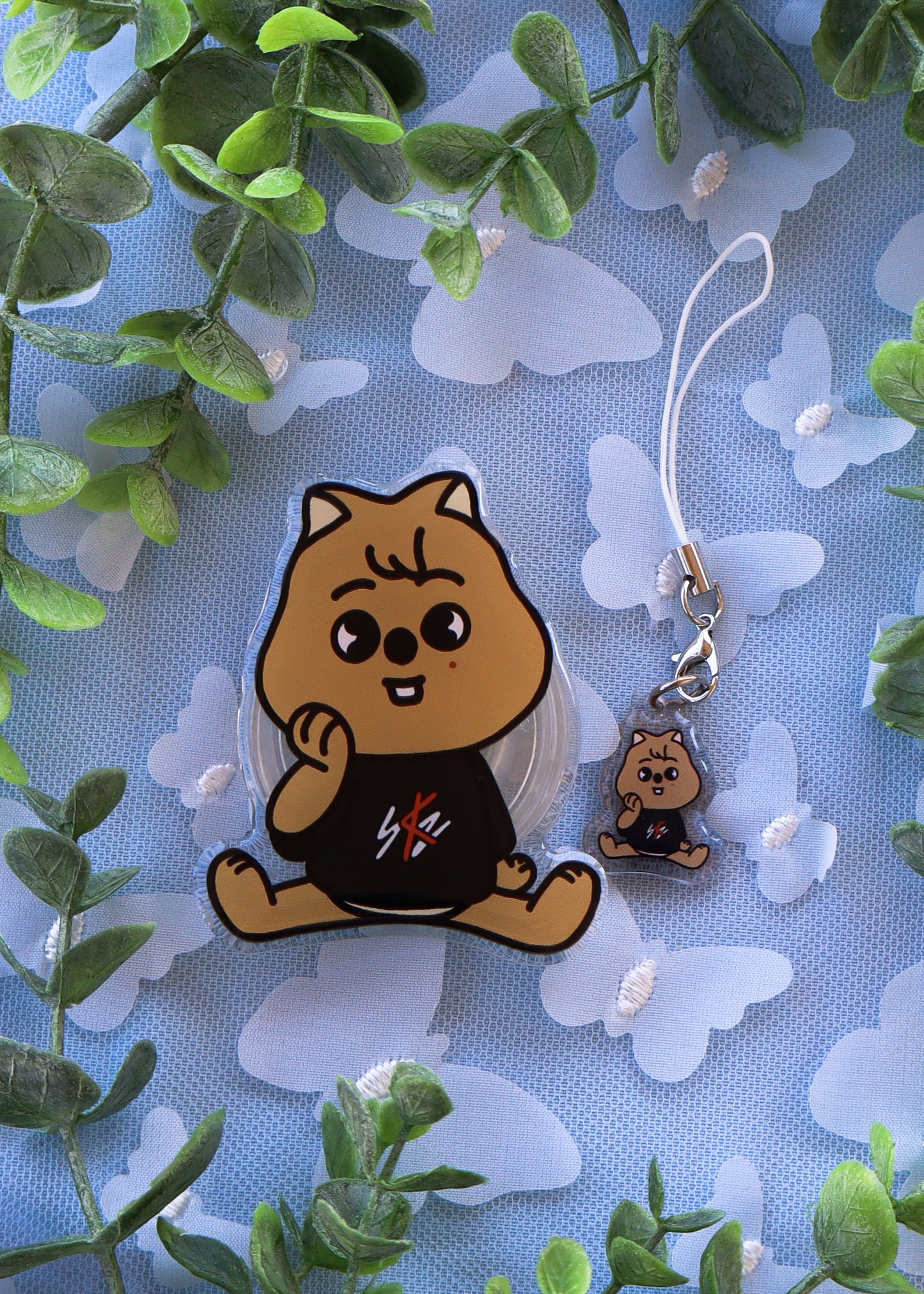 Skzoo Han Quokka Phone Charm & Grip Combo