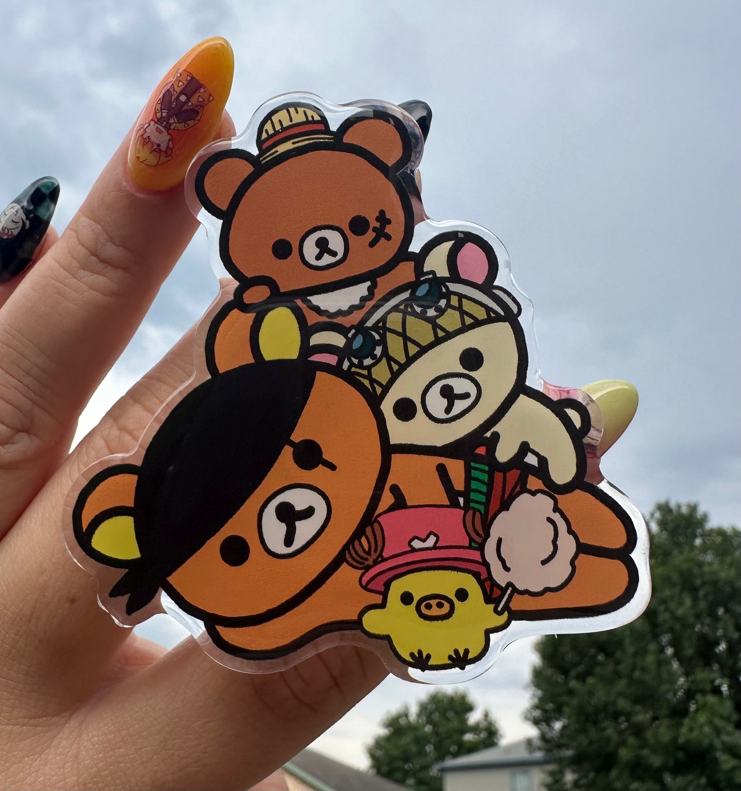 Rilakkuma x Straw Hats Phone Grip