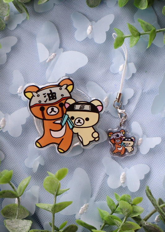Rilakkuma X Naruto Phone Charm & Grip Combo
