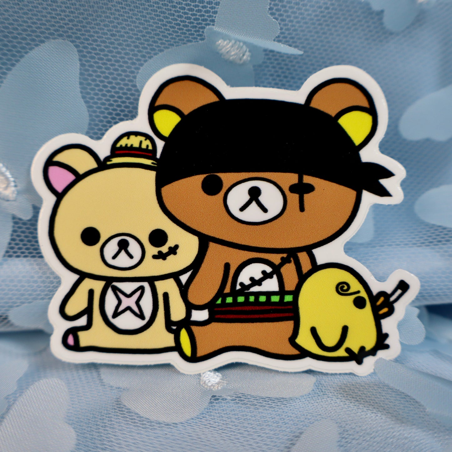 Rilakkuma x Straw Hats Trio Sticker