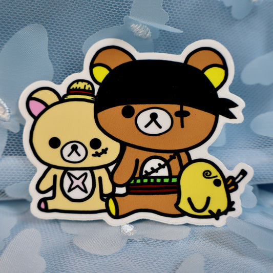 Rilakkuma x Straw Hats Trio Sticker